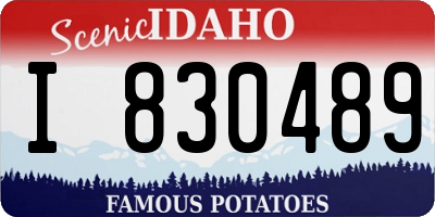 ID license plate I830489