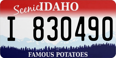 ID license plate I830490