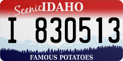 ID license plate I830513