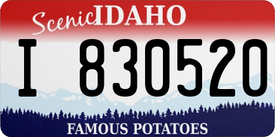 ID license plate I830520