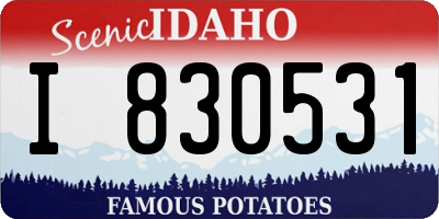 ID license plate I830531