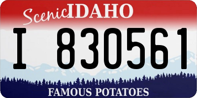 ID license plate I830561
