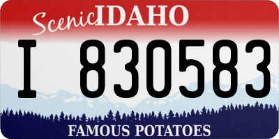 ID license plate I830583