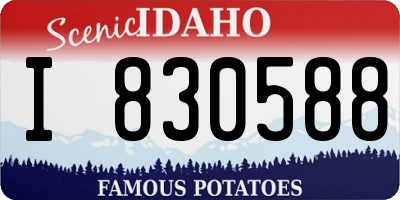 ID license plate I830588