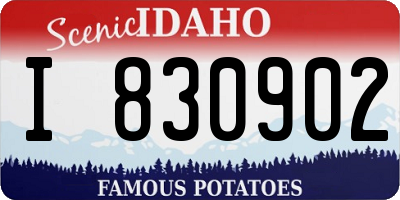 ID license plate I830902