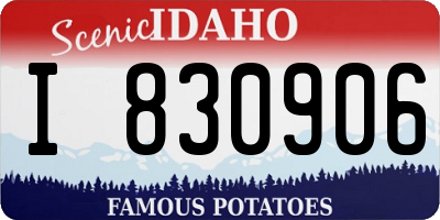 ID license plate I830906