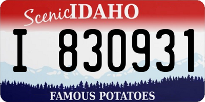 ID license plate I830931