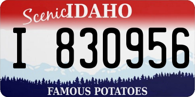 ID license plate I830956