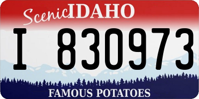 ID license plate I830973