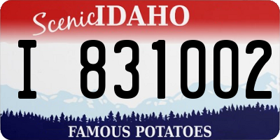 ID license plate I831002