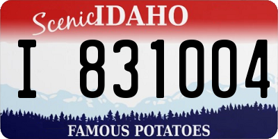 ID license plate I831004