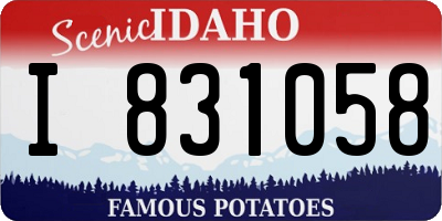 ID license plate I831058