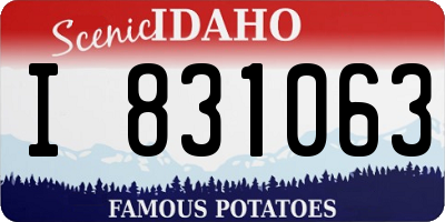 ID license plate I831063