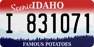 ID license plate I831071