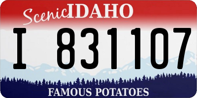 ID license plate I831107