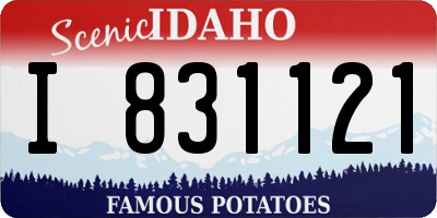 ID license plate I831121