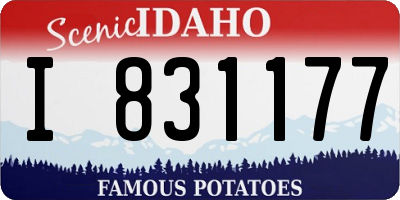 ID license plate I831177