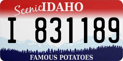 ID license plate I831189