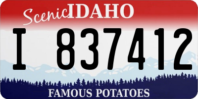 ID license plate I837412