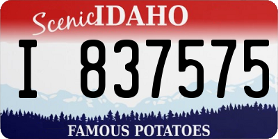 ID license plate I837575