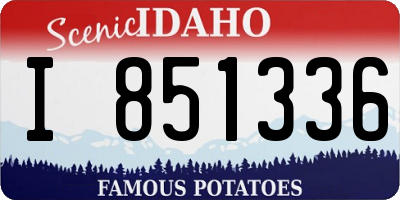 ID license plate I851336