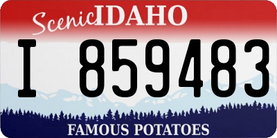 ID license plate I859483