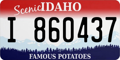 ID license plate I860437