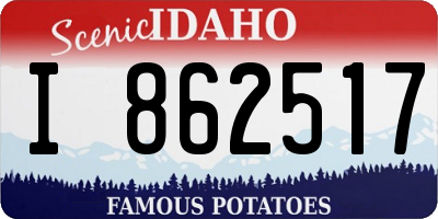 ID license plate I862517