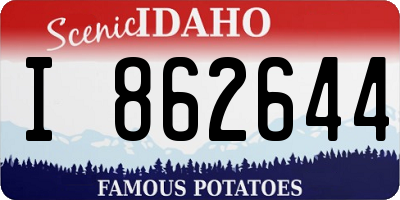ID license plate I862644