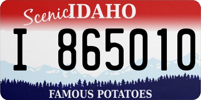 ID license plate I865010