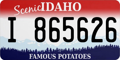 ID license plate I865626