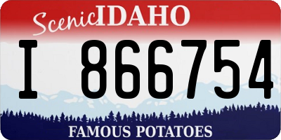 ID license plate I866754
