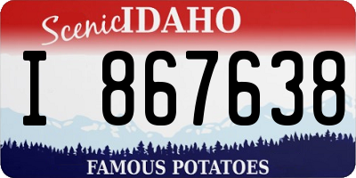 ID license plate I867638