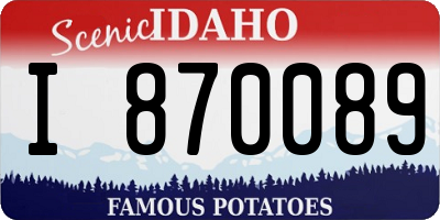 ID license plate I870089