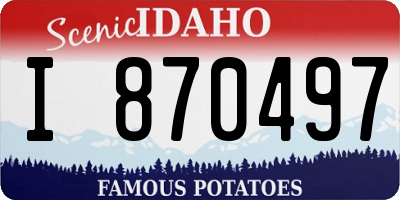 ID license plate I870497