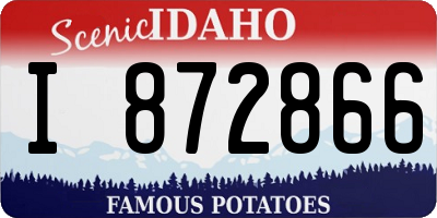 ID license plate I872866