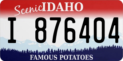 ID license plate I876404