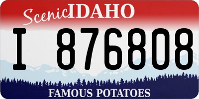ID license plate I876808