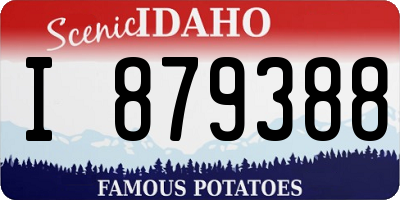 ID license plate I879388