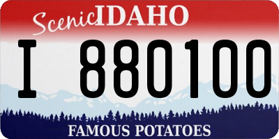 ID license plate I880100