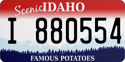 ID license plate I880554