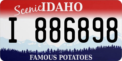 ID license plate I886898