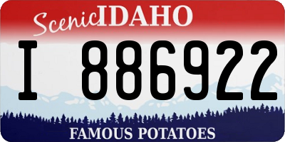 ID license plate I886922