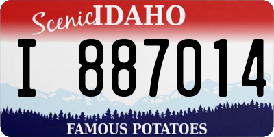 ID license plate I887014