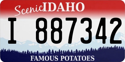 ID license plate I887342
