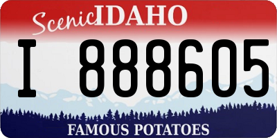 ID license plate I888605