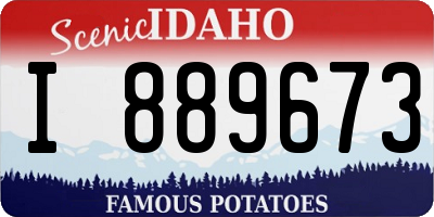 ID license plate I889673