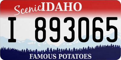 ID license plate I893065