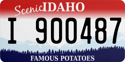 ID license plate I900487