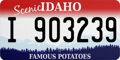 ID license plate I903239